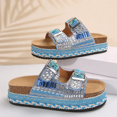 Perla | Sandalo Platform Donna - Blu