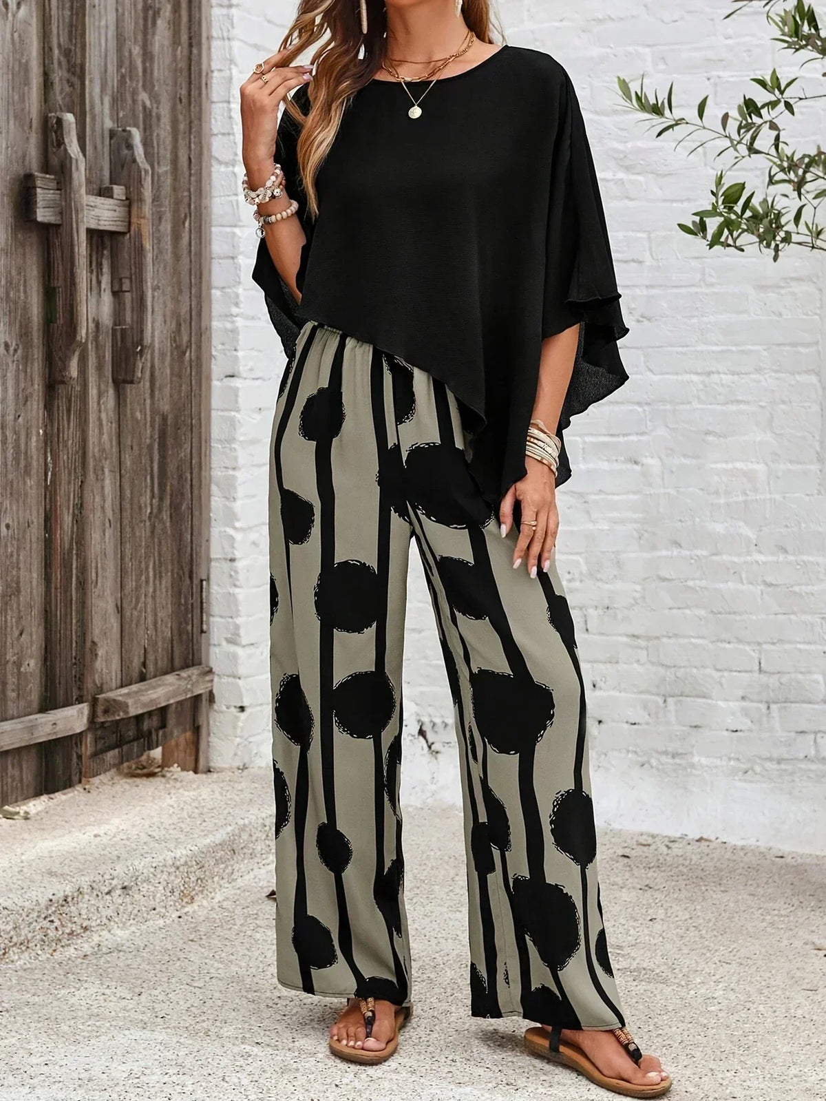 Aaliyah | set due pezzi con vita elastica