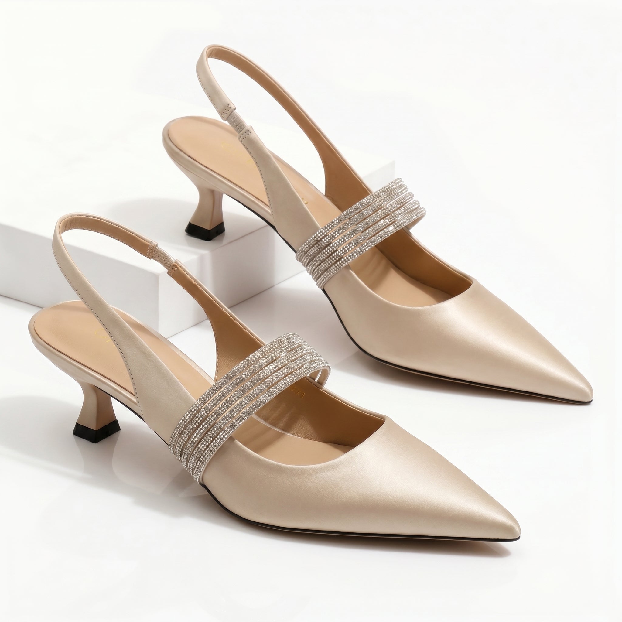 Ginevra | Kitten Heel con Cristalli