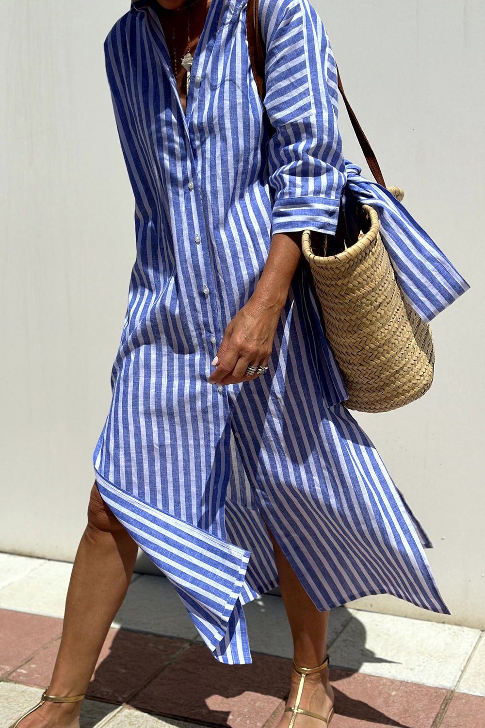 Sunna | Abito Camicia a Righe Senza Tempo con Eleganza e Comfort