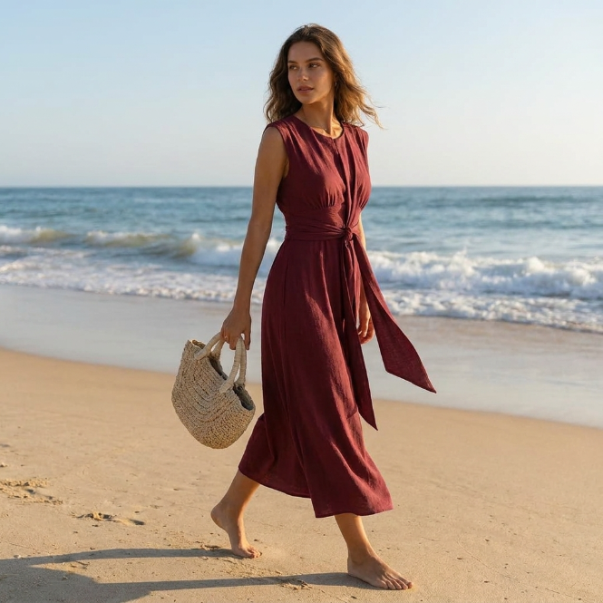 Eva | Vestido elegante sin mangas con cintura ajustable