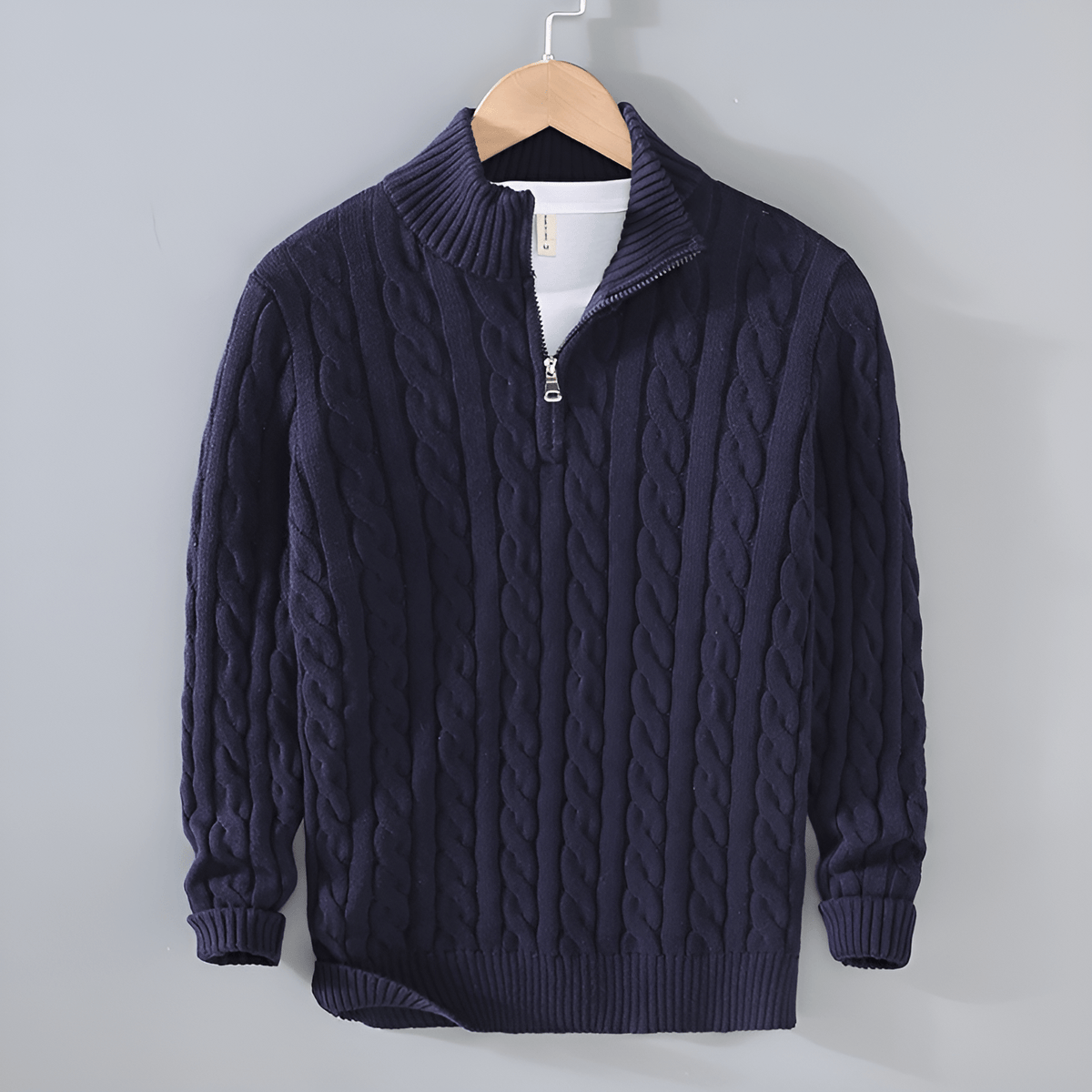 Anthony | Pullover torciglione mezza zip
