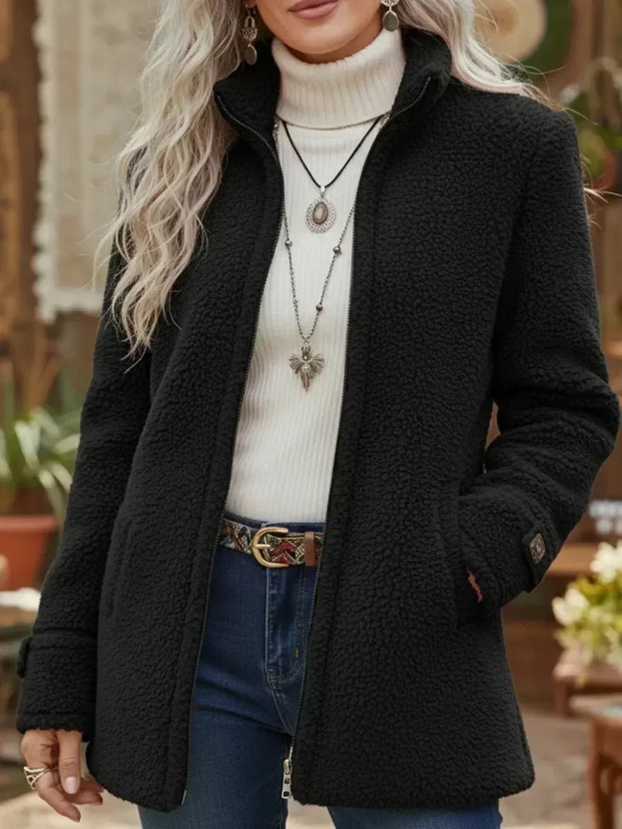 Gulia | Giacca in teddy con zip