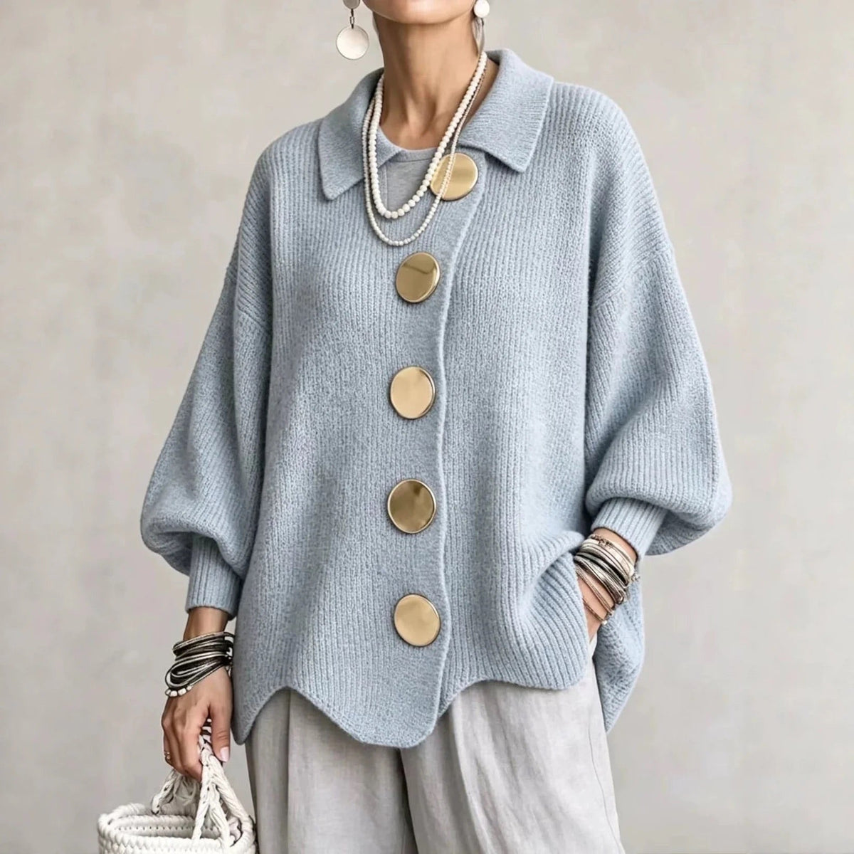 Loretta | Cardigan Oversize con Colletto