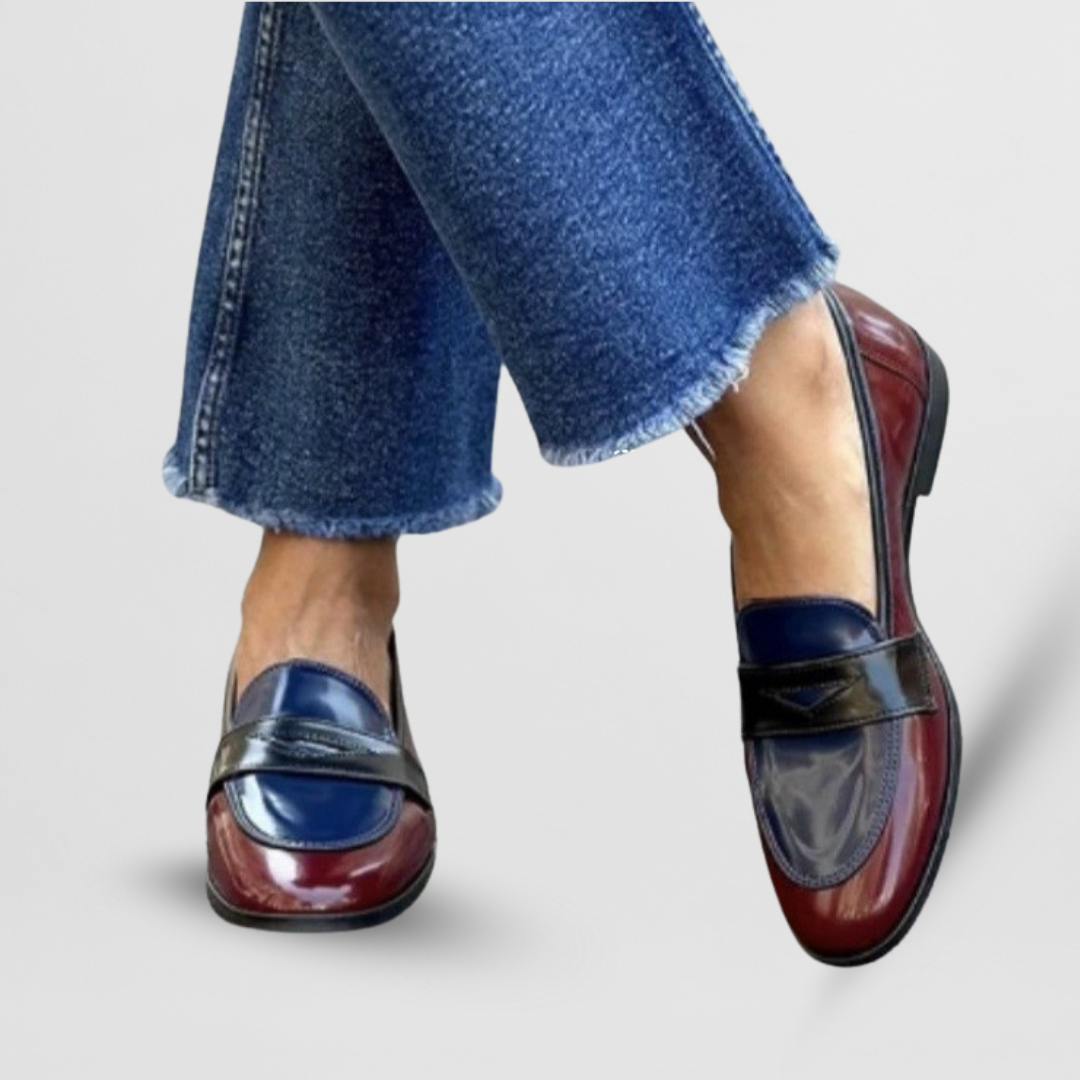 Adalgisa | Mocassino Comfort Bianco e Blu