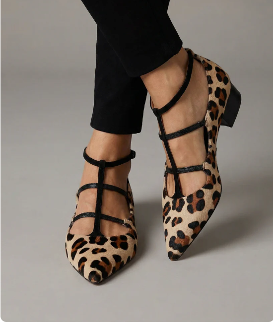 Gelsomina | Scarpa con Cinturino Leopardato