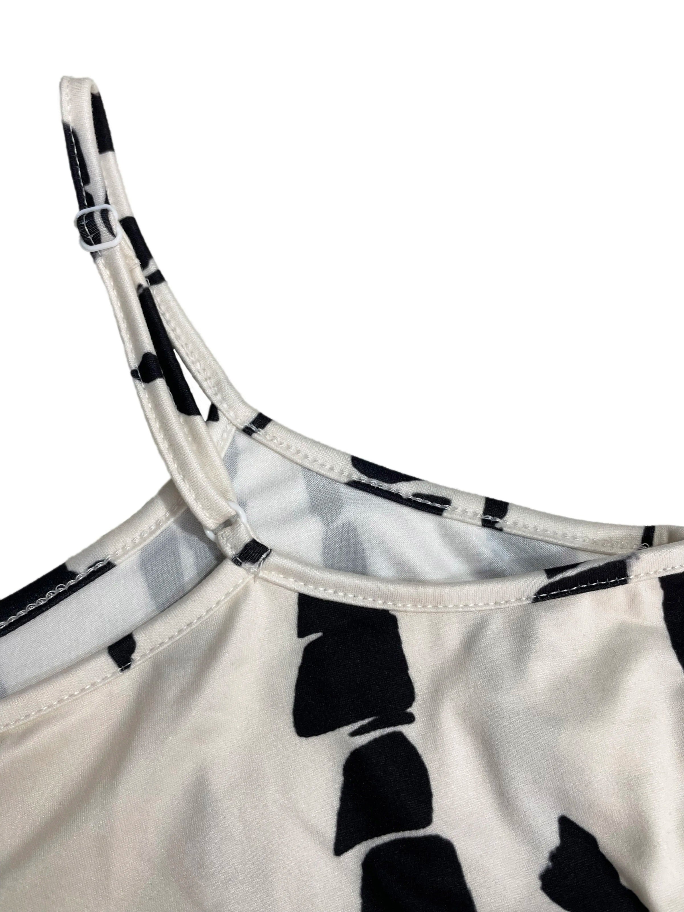 Luna | Vestido midi estampado con tirantes finos