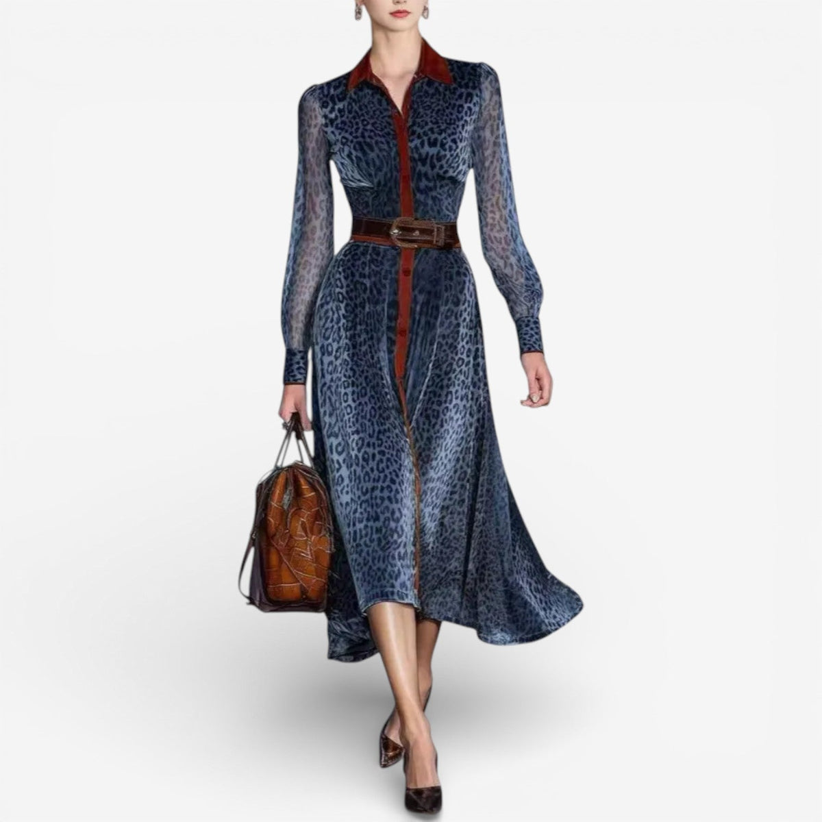 Rosemarie™ Abito midi animalier
