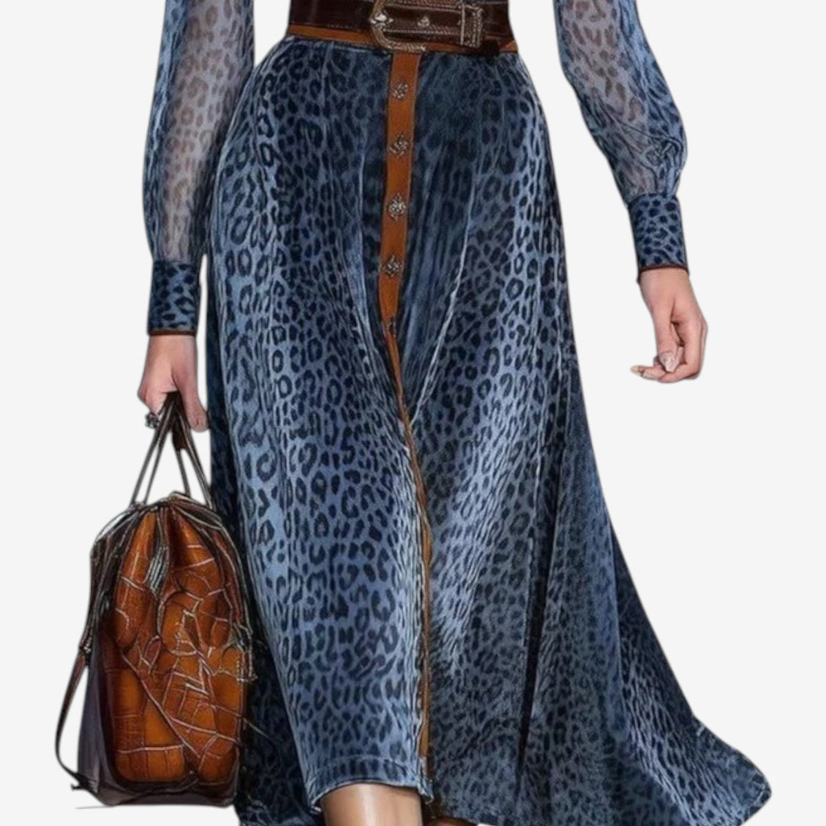 Rosemarie™ Abito midi animalier