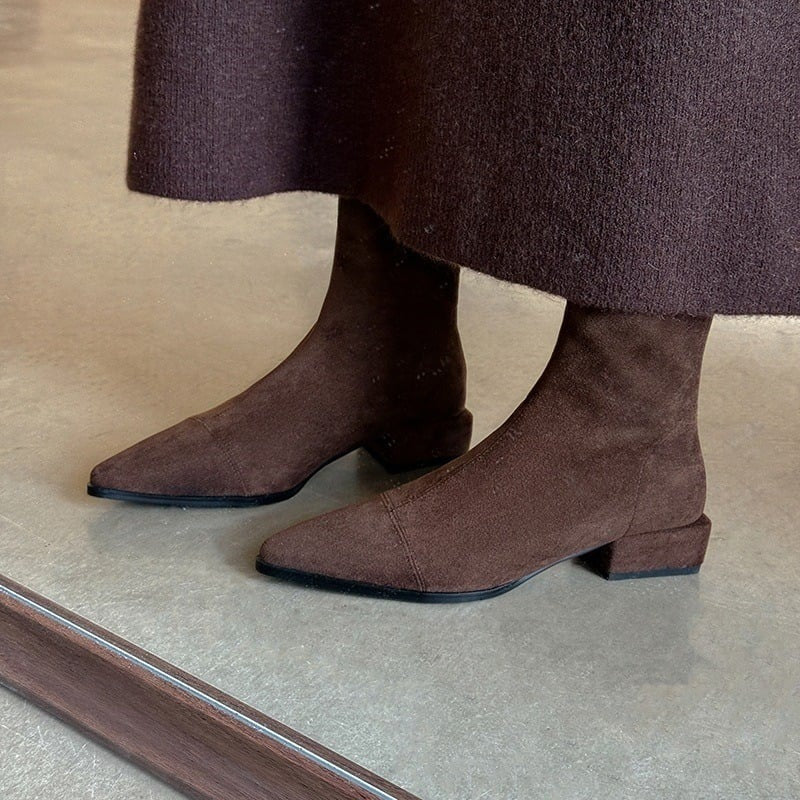 Albertina | Stivaletti Tacco Basso con Zip Posteriore