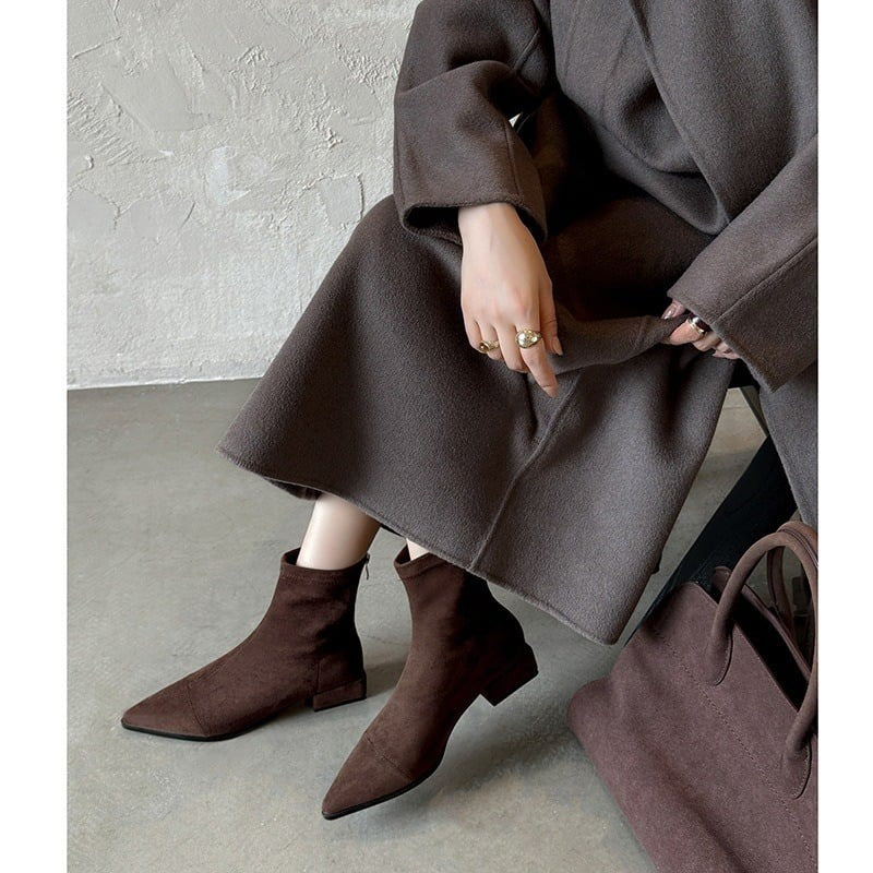 Albertina | Stivaletti Tacco Basso con Zip Posteriore