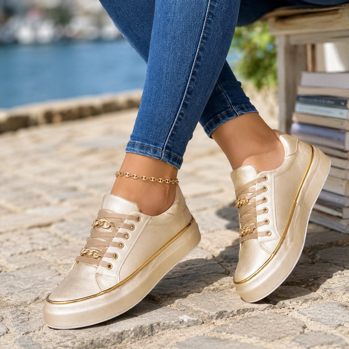 Marika | Sneakers Platform con Catenina