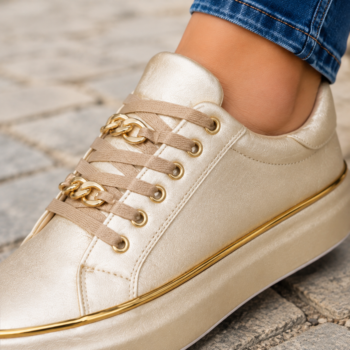 Marika | Sneakers Platform con Catenina