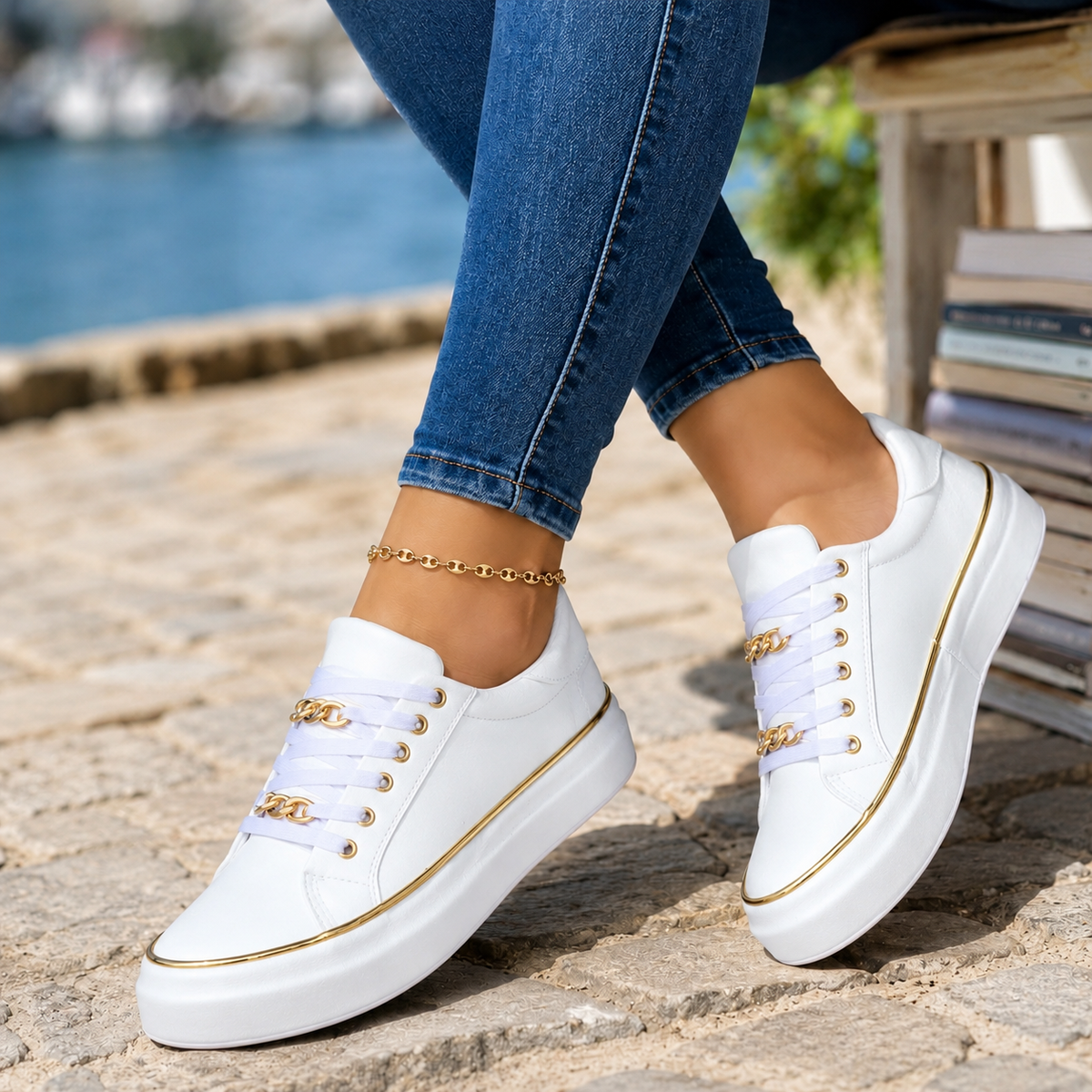 Marika | Sneakers Platform con Catenina