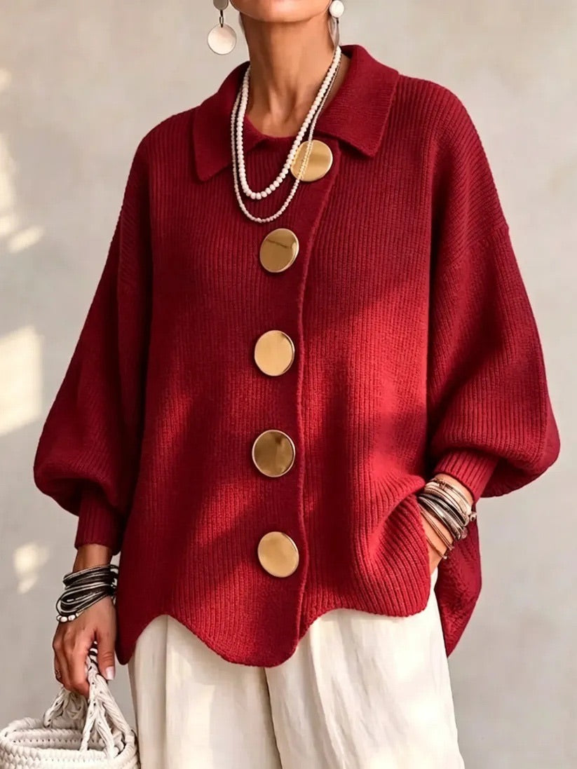 Loretta | Cardigan Oversize con Colletto