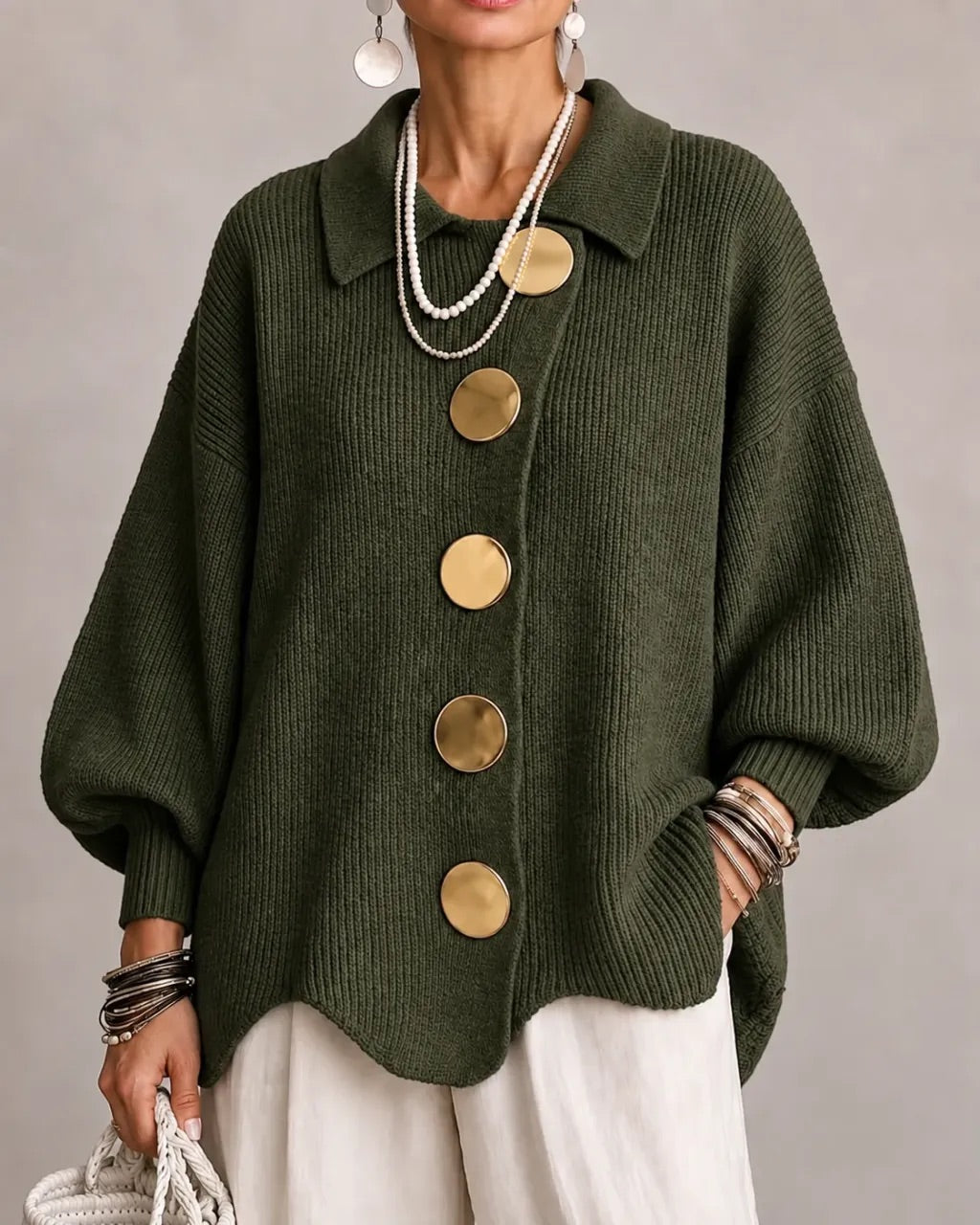 Loretta | Cardigan Oversize con Colletto