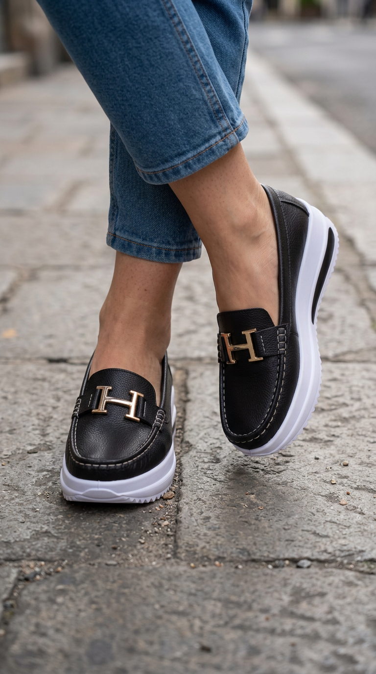 Cesarina | Mocassino Platform con Morsetto