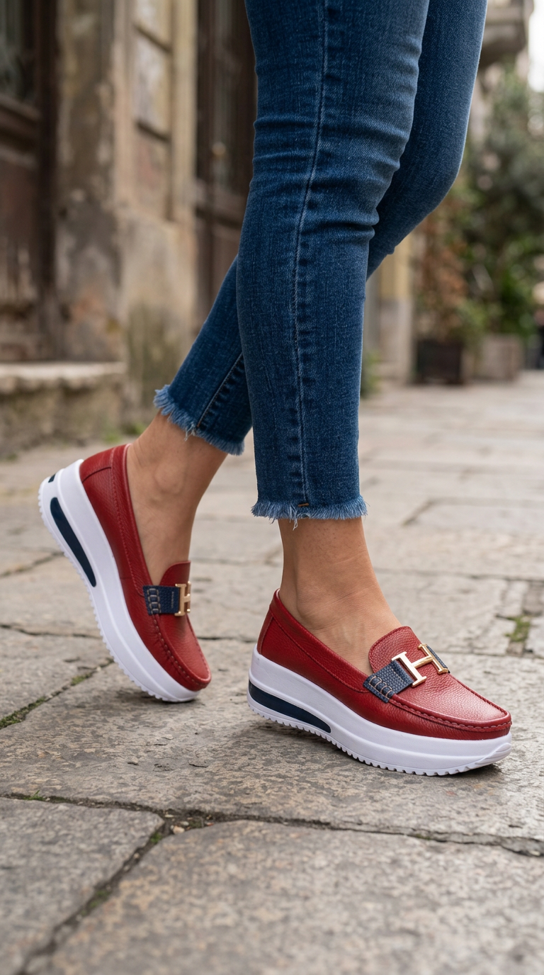 Cesarina | Mocassino Platform con Morsetto