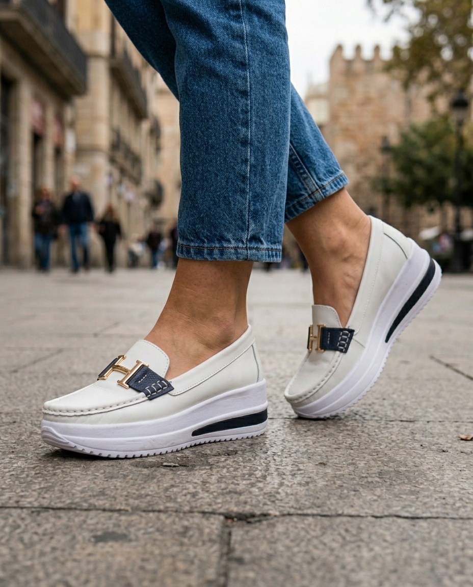 Cesarina | Mocassino Platform con Morsetto