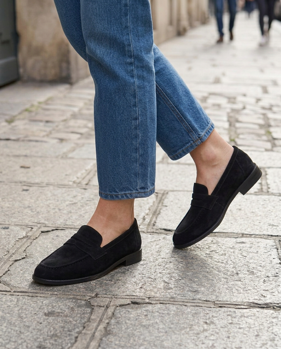 Marzia | Mocassino Penny in Camoscio