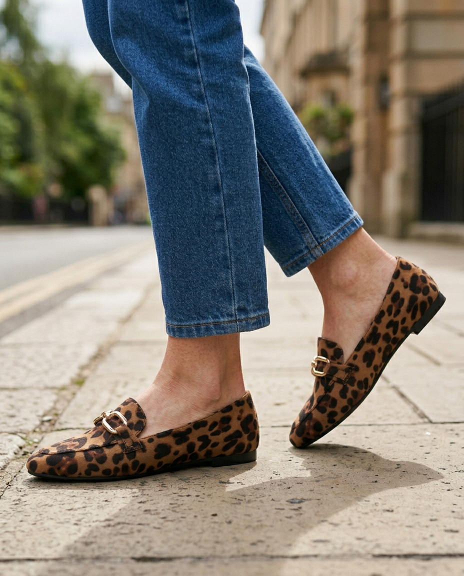 Manuela | Mocassino Leopardo in Camoscio