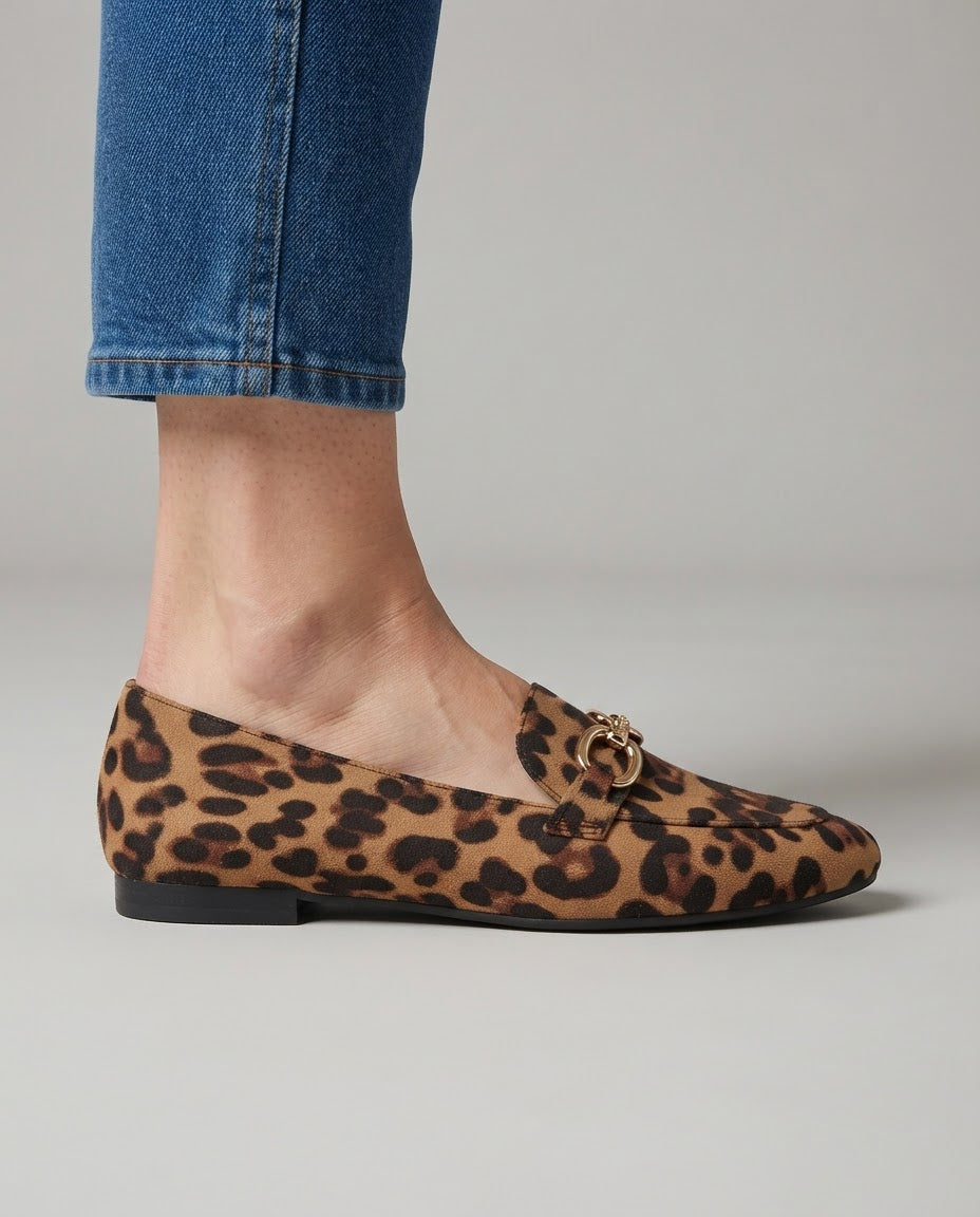 Manuela | Mocassino Leopardo in Camoscio
