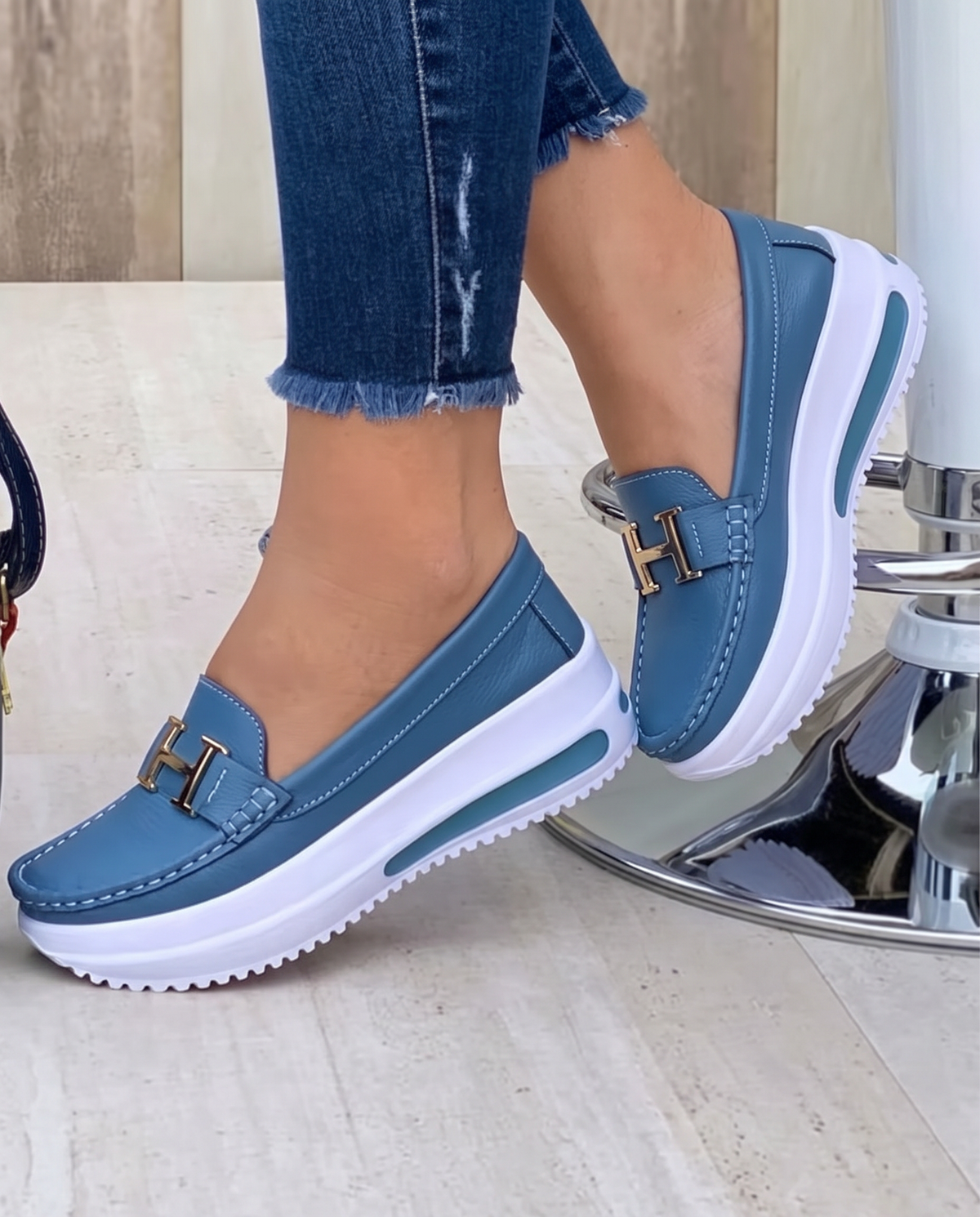 Cesarina | Mocassino Platform con Morsetto