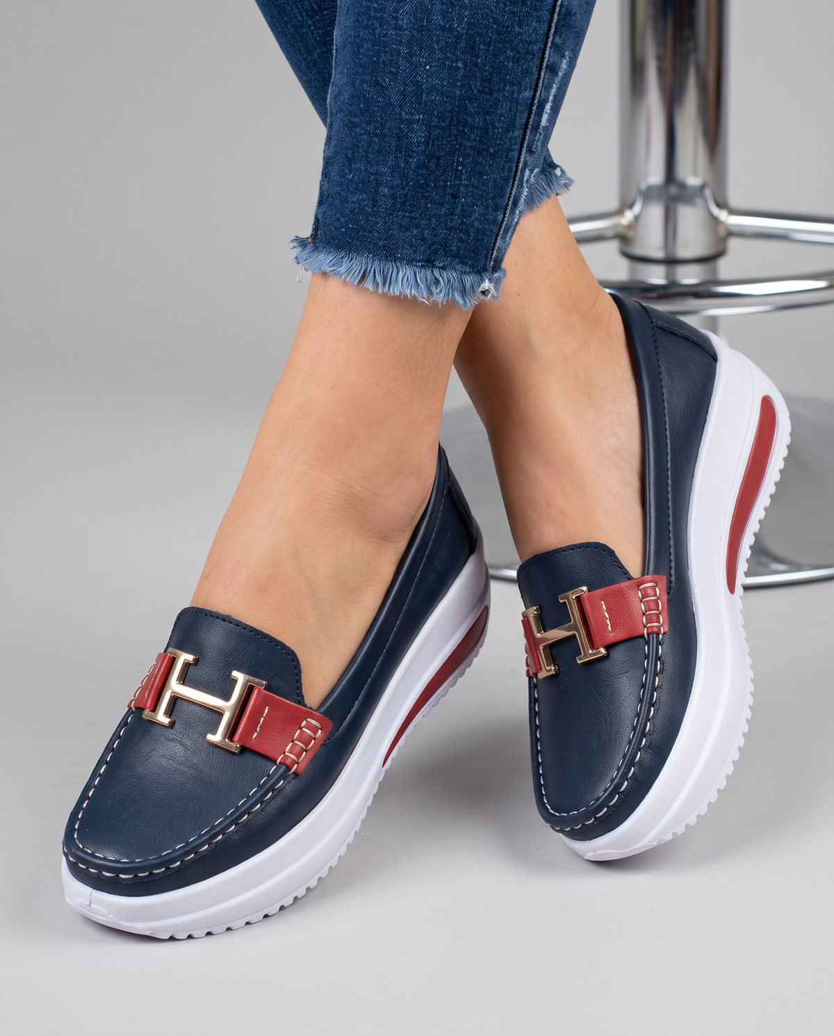 Cesarina | Mocassino Platform con Morsetto