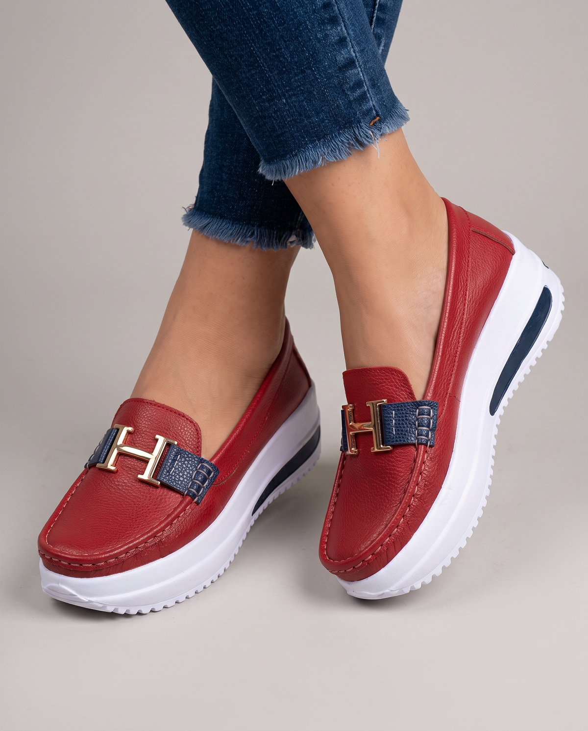 Cesarina | Mocassino Platform con Morsetto