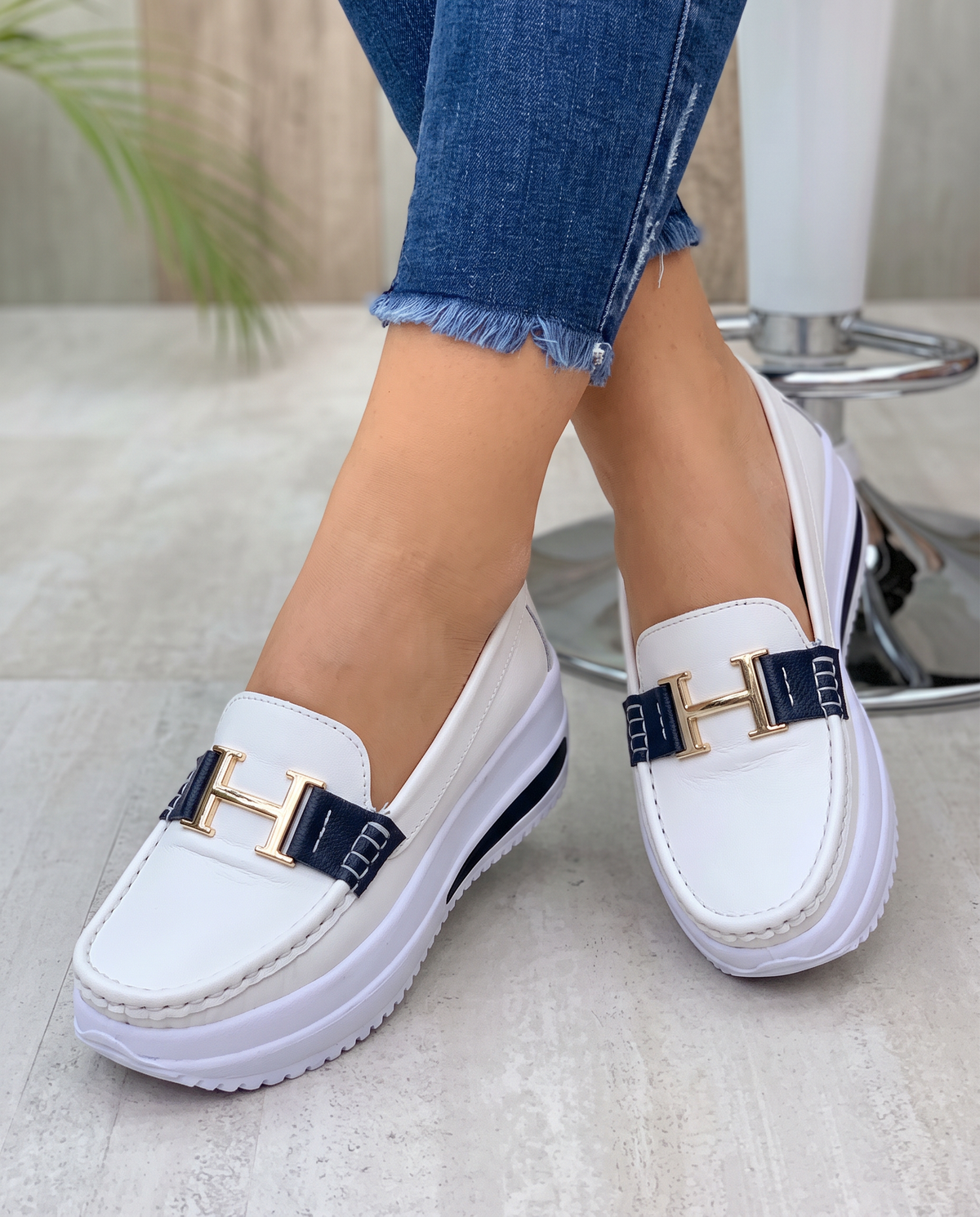 Cesarina | Mocassino Platform con Morsetto