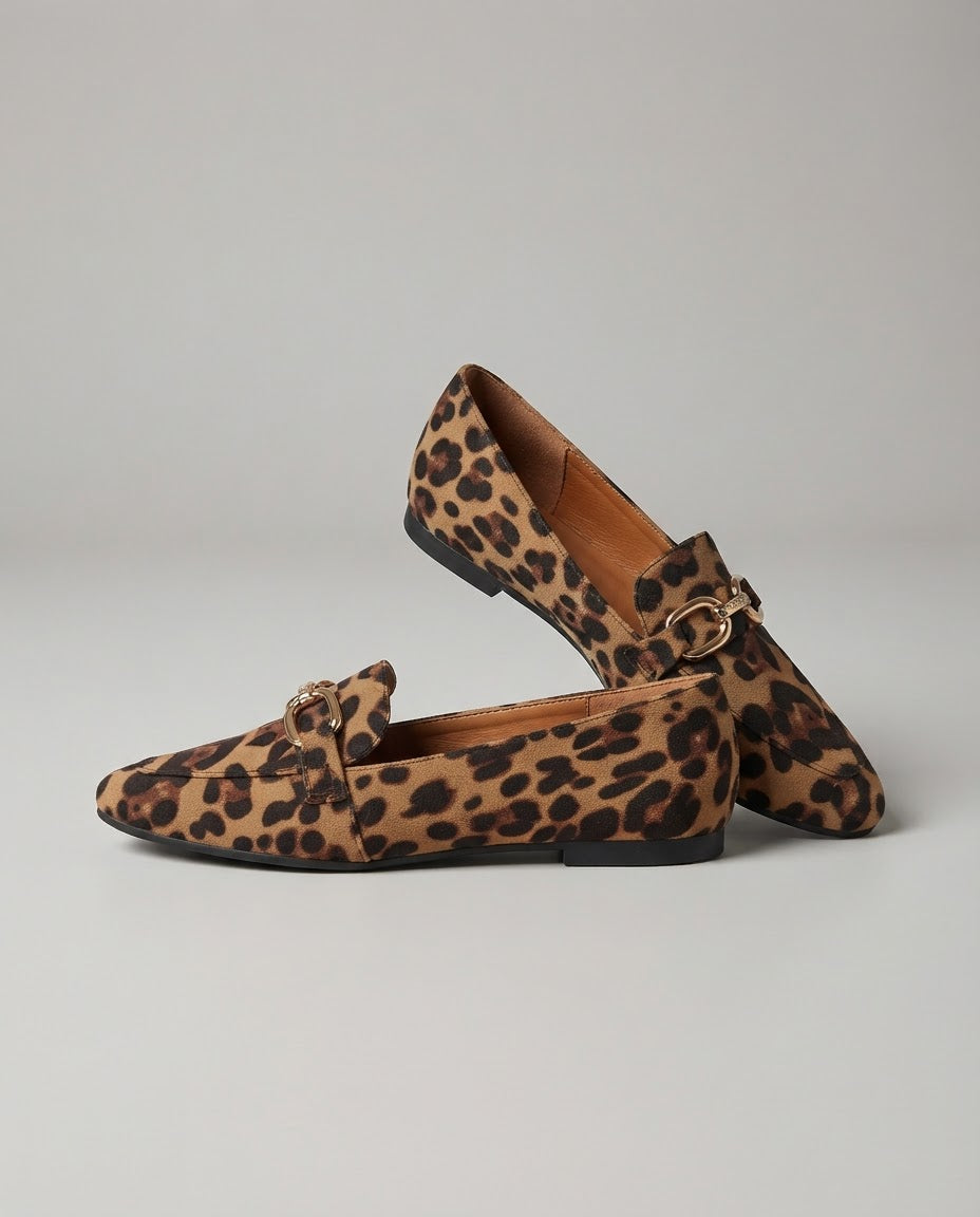 Manuela | Mocassino Leopardo in Camoscio