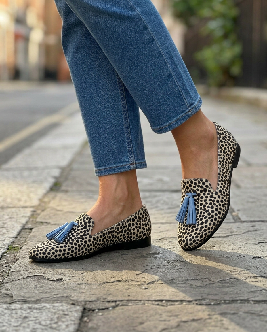 Damiana | Mocassino Leopardo con Nappine