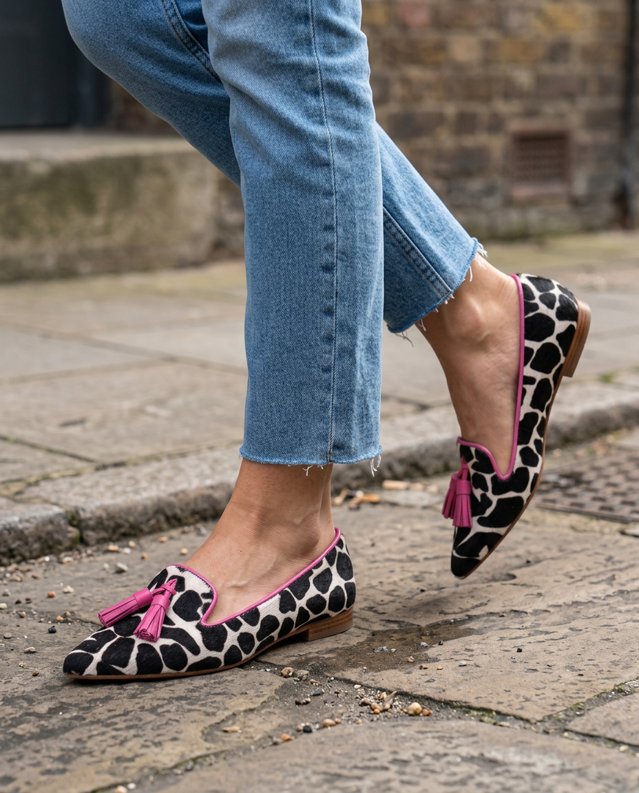 Clotilde | Mocassino Mucca Nappine Rosa