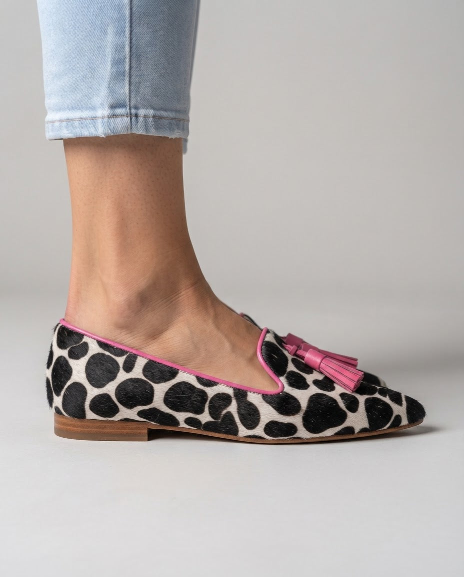 Clotilde | Mocassino Mucca Nappine Rosa