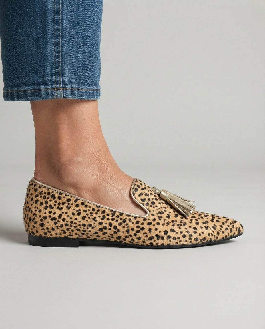 Clementina | Mocassino Ghepardo Nappine Oro