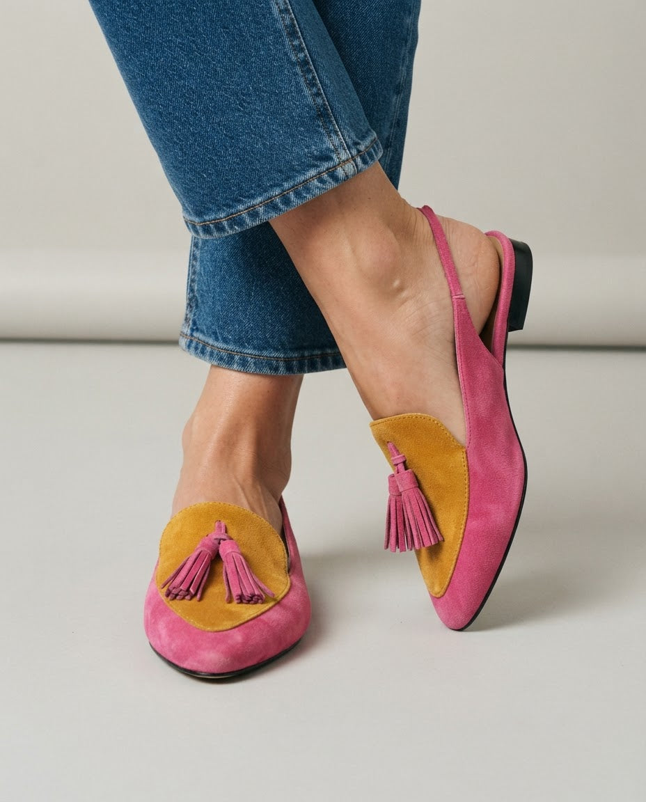 Camelia | Slingback Fucsia e Senape