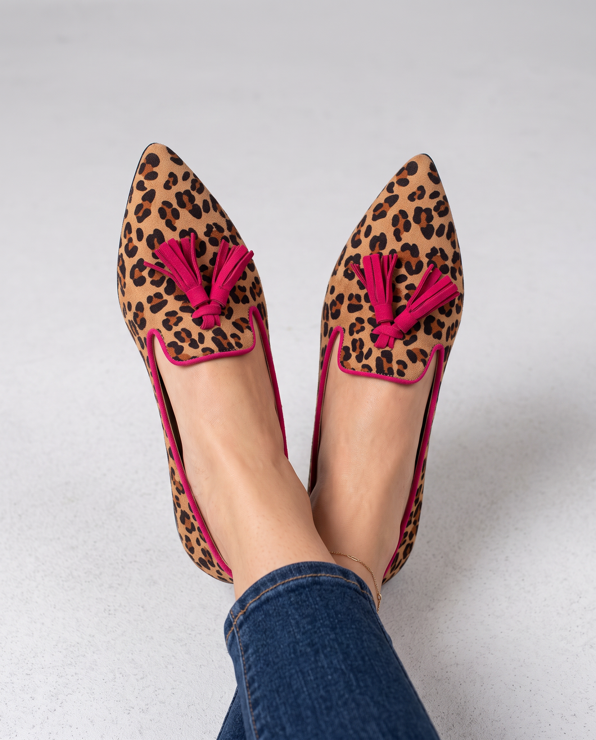 Fosca | Mocassino Leopardo Nappine Fucsia