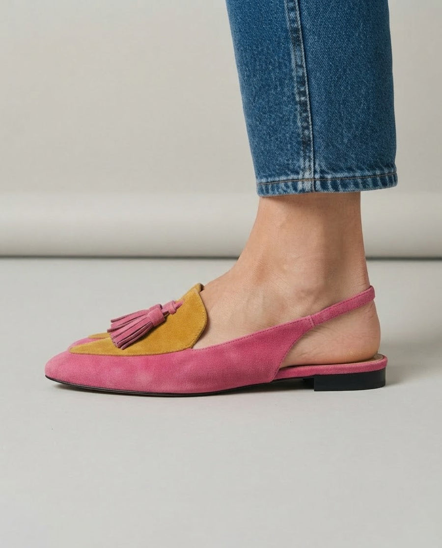 Camelia | Slingback Fucsia e Senape