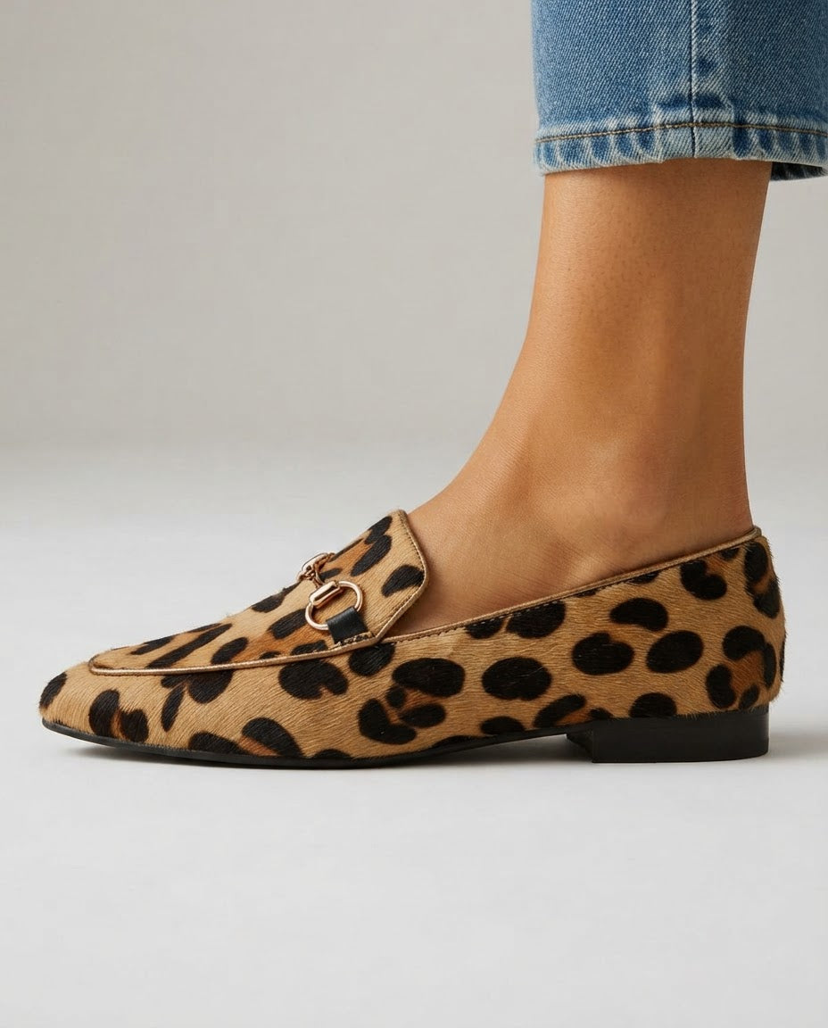 Odetta | Mocassino Leopardo con Morsetto