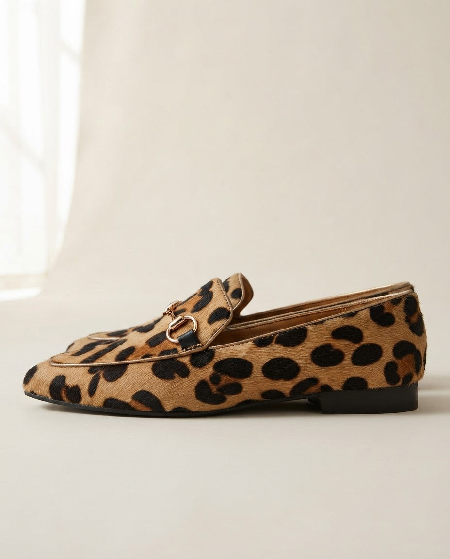 Odetta | Mocassino Leopardo con Morsetto