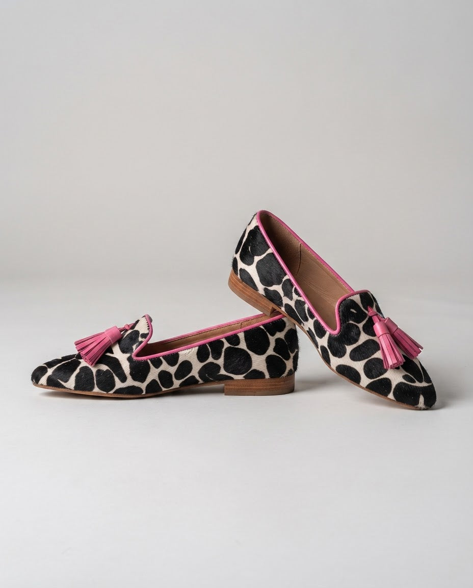 Clotilde | Mocassino Mucca Nappine Rosa
