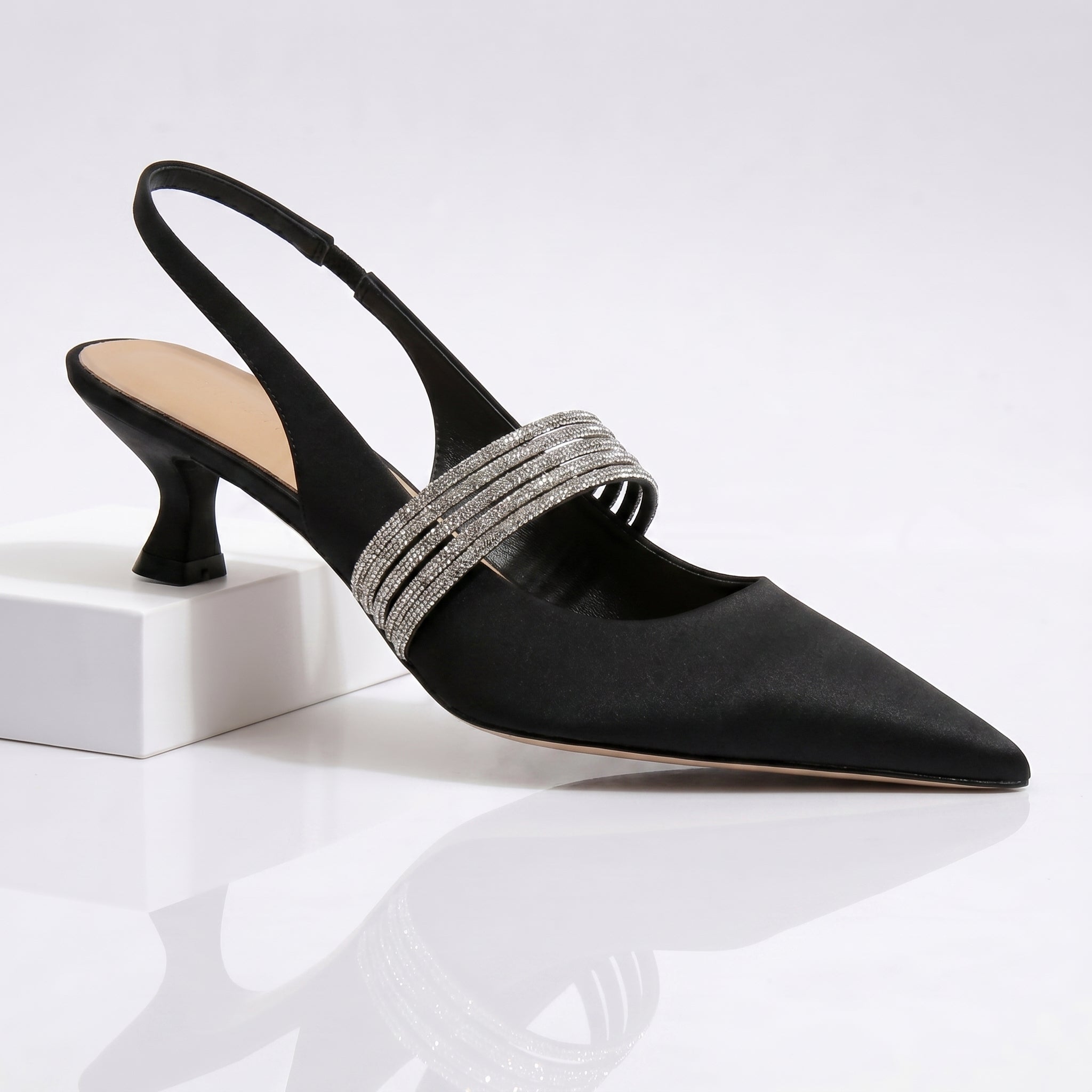 Ginevra | Kitten Heel con Cristalli