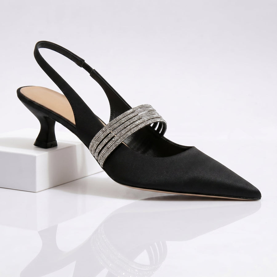 Ginevra | Kitten Heel con Cristalli