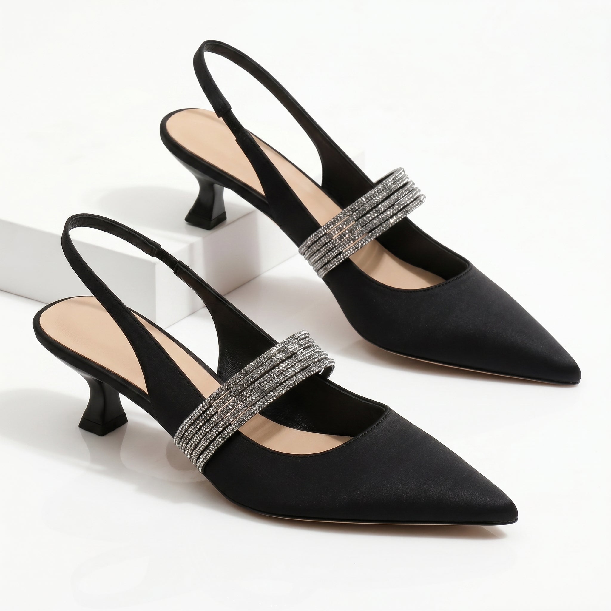 Ginevra | Kitten Heel con Cristalli