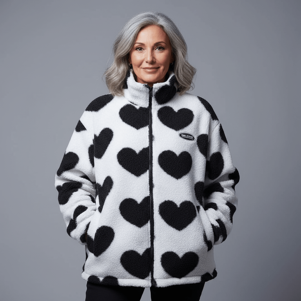 Kanika – Giacca Reversibile con Motivo a Cuori