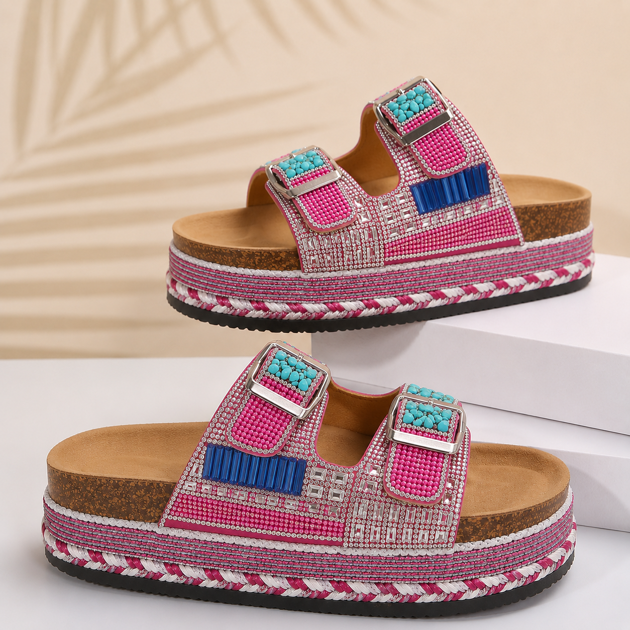 Perla | Sandalo Platform Donna - Rosa