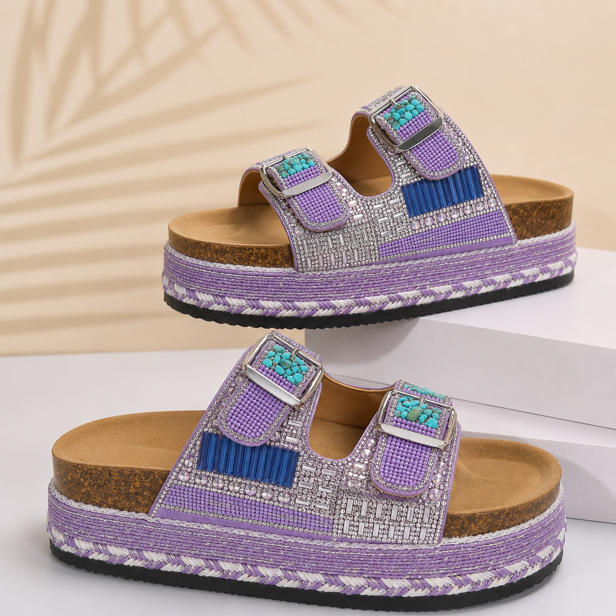 Perla | Sandalo Platform Donna - Viola