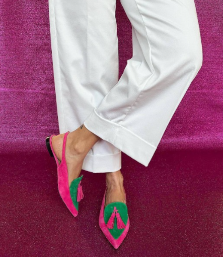 Mimosa | Slingback Fucsia e Verde