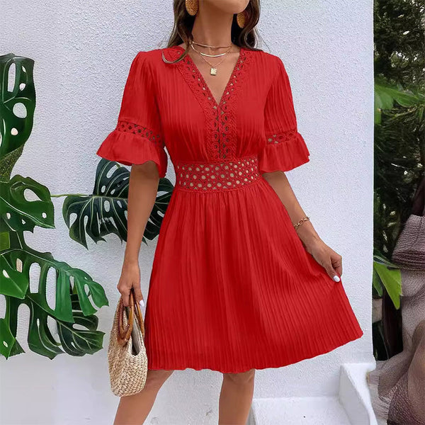 Clara | Vestido de verano cómodo con detalles de encaje