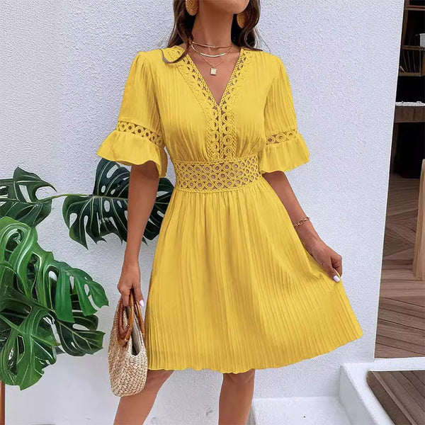 Clara | Vestido de verano cómodo con detalles de encaje